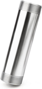 TAISHER 1PCS Stainless Steel Pipe Fittings, 1-1/4" NPT Male x 1-1/4" NPT Male Threaded, 8" Length Nipple Cast Pipe