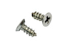Bolt Dropper #4 x 3/8" Stainless Steel Flat Head Phillips Wood Screw, (100 pc), 18-8 (304) Stainless Steel Sheet Metal Screws - Type A Point, Plain Finish