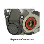 3M Half Facepiece Reusable Respirator 6300, NIOSH, Four-Point Harness, Comfortable Fit, Dual Airline Supplied Air Compatible, Bayonet Connections, Painting, Sanding, Cleaning, Large