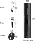 AIKARO - Electric Wine Bottle Opener Automatic Electronic Corkscrew, Battery Operated (Set)