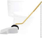 Universal Side Mount Metal Toilet Handle Replacement Kit Compatible with American Standard/Mansfield/Gerber/TOTO/Kohler Toilet, Toilet Tank Flusher Lever with Flapper Chain, White