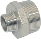 2" x 1" Male Threaded Reducing Nipple Fitting/Adapter,Stainless Steel SS304 NPT Pipe Hex Reducer