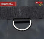 Mytee Products 2 Pack 16' x 27' Flatbed Truck 18 Oz Steel Tarp with 4 FT Drop & Flap - Black Heavy Duty Vinyl Waterproof Tarp for Trailers to Protect Cargo from Wind, Rain, Snow and Sun