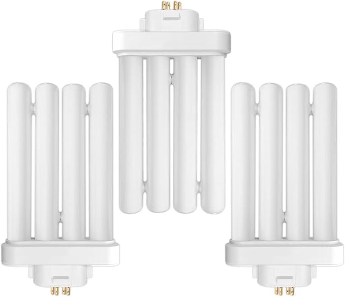 CFML27VLX Replacement Bulb for Verilux CFML27VLX 27 Watt Fluorescent Bulb, Natural Daylight,4-Pin GX10Q-4 Base, 6500K Daylight, 3 Pack