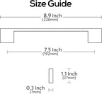 Alzassbg 10 Pack Oil Rubbed Bronze Cabinet Pulls, 7-1/2 Inch(192mm) Hole Centers Rectangle Cabinet Handles Kitchen Pulls for Drawers and Cabinets AL3051ORB