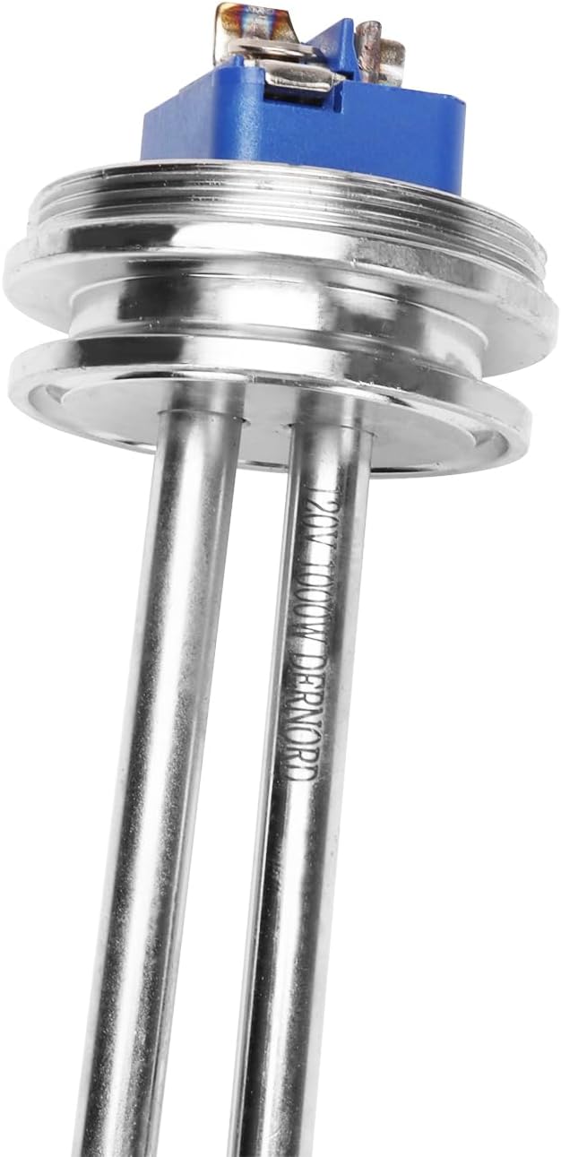 DERNORD 1.5 Inch (OD50.5mm) Tri-clamp Heating Element 120V 1000W Electric Water Heater High Watt Density