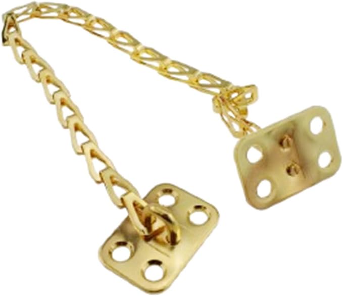 Furniture Chain Hardware 30.48 cm Solid Polished Brass Beam Chain Door Window Safety Lock Fall Protection Chain Used to Restrict Windows Box Lids Cabinets Door Openings Range Gold