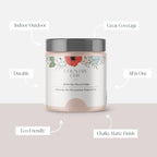 Country Chic All-in-One Chalk Paint for Furniture, Cabinets, Home Decor, Eco-Friendly, Matte Finish, Built-In Primer & Top Coat for Wood, Metal - Ooh La La (Light Pink) - 4 oz (118 ml)