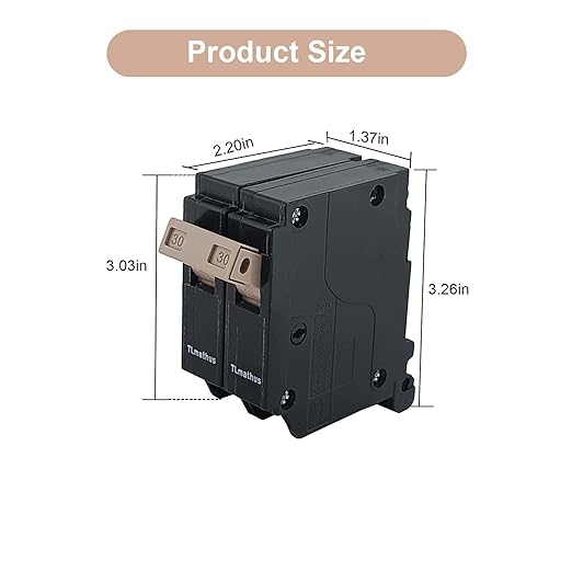 50 Amp Double Pole Breaker Plug on Mount Standard Miniature Circuit Breaker Thermal Magnetic Protection, 10KA 120/240V, Suitable for Various Brands of Load Centers