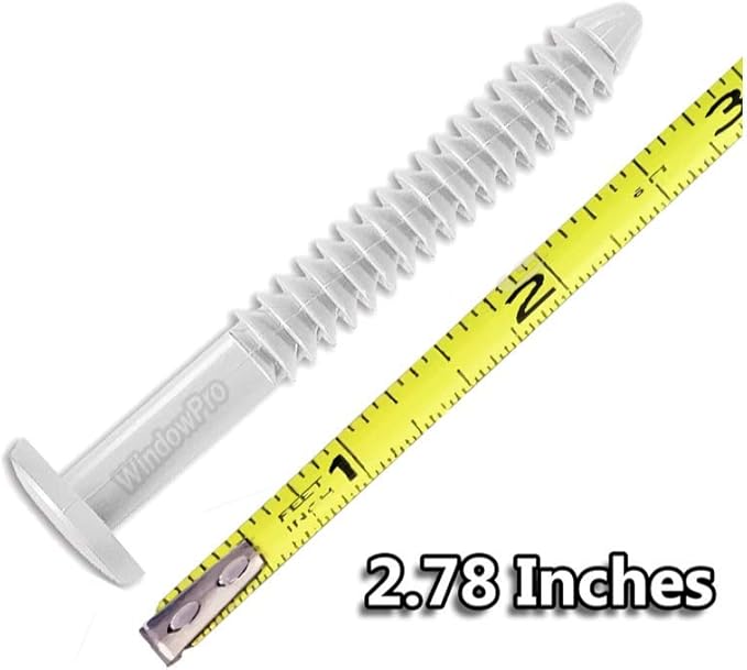 Window Shutters Panel Peg Lok Pin Pegs Screws Spikes 3 inch 48 Pack Fasteners (White) Exterior Vinyl Shutter Hardware Strongest Made in USA