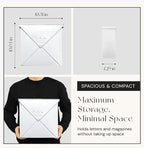 NACH Mailboxes for Outside Wall Mount, 10 x 10 x 4 inch White Wall Mount Mailbox, Waterproof Mailboxes for Outside - Chicago Style Mail Box