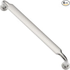 Alzassbg 6 Pack Brushed Satin Nickel Cabinet Handles, 6-1/4 Inch(160mm) Hole Centers Arch Modern Cabinet Pulls Kitchen Cabinets Hardware for Cabinets and Drawers AL3503SN