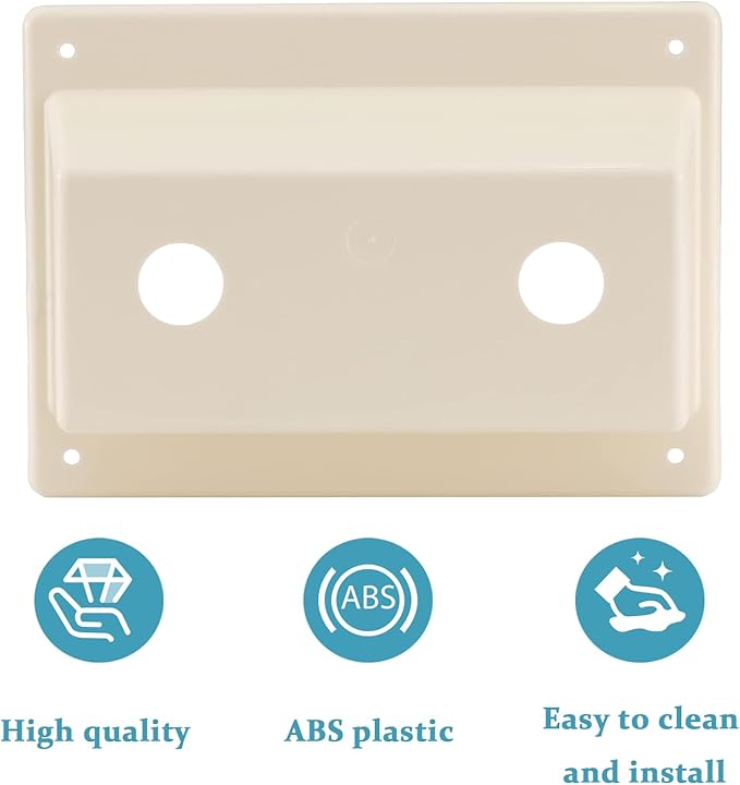Shower faucet cover RV Camper trailer shower board replacement Faucet Mount KIT Faucet Bezel Stand Off Faucet Cover,Parchment