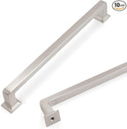 COTYKILEY 10 Pack 7 Inch(177mm) Brushed Satin Nickel Cabinet Handles Kitchen Cabinet Pulls Cabinet Door Handles Kitchen Cabinet Hardware Cupboard Drawer Pulls Dresser Handles