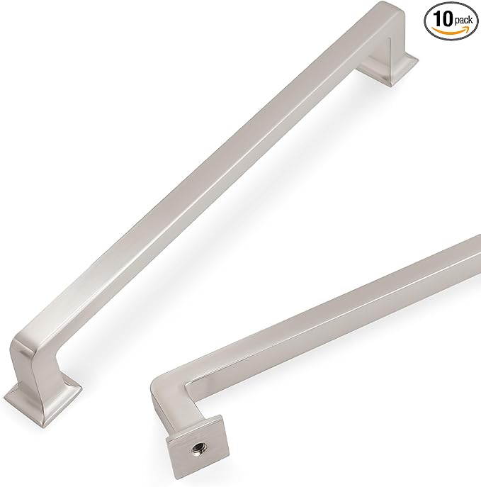 COTYKILEY 10 Pack 7 Inch(177mm) Brushed Satin Nickel Cabinet Handles Kitchen Cabinet Pulls Cabinet Door Handles Kitchen Cabinet Hardware Cupboard Drawer Pulls Dresser Handles