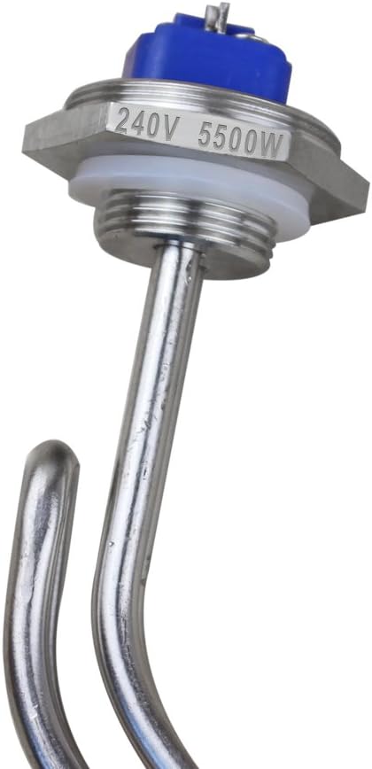 DERNORD 240V 5500W Ripple Water Heater Element Screw-In Lime Life - Ultra Low Watt Density