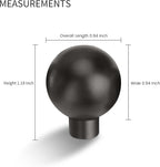 10 Pack Matte Dark Gunmetal Gray Cabinet Knobs Drawer Knobs Cabinet Pull Handle Timeless Vanity Drawer Pull Handle Classic Cabinet Hardware for Kitchen Bathroom, Screws Included, Gray(1x10)