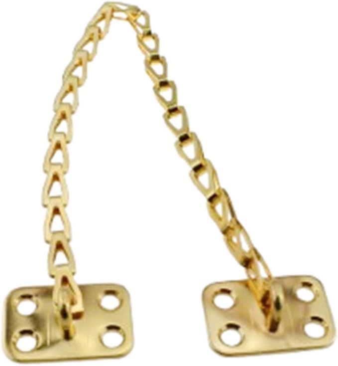 Furniture Chain Hardware 30.48 cm Solid Polished Brass Beam Chain Door Window Safety Lock Fall Protection Chain Used to Restrict Windows Box Lids Cabinets Door Openings Range Gold