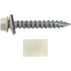 #14 Metal ROOFING SCREWS (250) Screws x 1-1/2" LIGHT STONE Hex Head Sheet Metal Roof Screw. Self starting/tapping metal to woodsheet metal siding screws - EPDM washer. for corrugated roofing