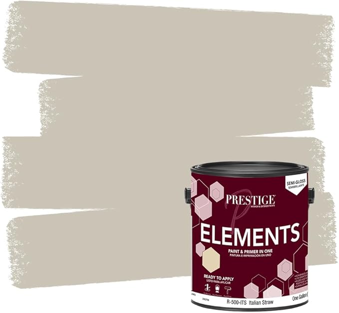 PRESTIGE Paints Elements Interior Paint and Primer in One, Semi-Gloss, 1 Gallon, Italian Straw