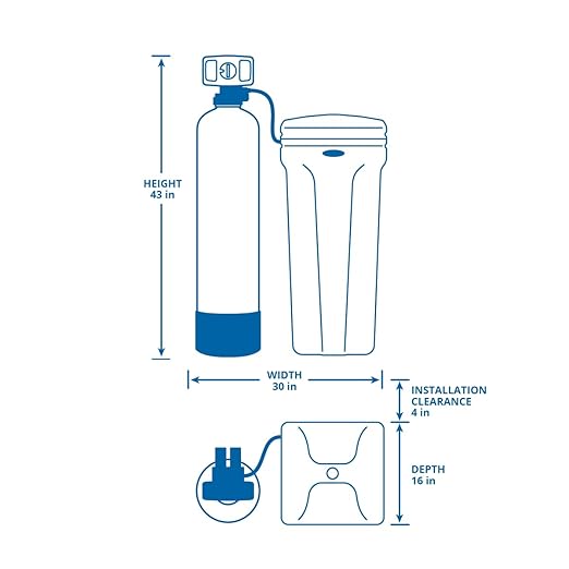 Aquasana SimplySoft® 60,000 Grain Water Softener - Whole House Hard Water Reduction - Base Tank & Cabinet System WH-SF60-BASE