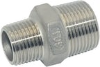 3/4" x 1/2" Male Threaded Reducing Nipple Fitting/Adapter, SS304 Stainless Steel NPT Pipe Hex Reducer
