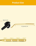 Universal Black Toilet Handle Replacement Kit, Side/Angle Mount Toilet Flush Handle Compatible with Kohler K-GP30324-CP/TOTO/American Standard, Stainless Steel Flapper Chain