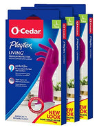 Playtex Living Reuseable Rubber Cleaning Gloves, Premium Protection Reusable Household Gloves, Large (Pack of 3)