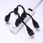 [ETL Listed] Miady Short Power Extension Cord Outlet Saver, 16AWG/13A, 3 Prong (4 Pack, Black, 8 Inch)