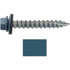 #14 Metal ROOFING SCREWS (250) Screws x 1-1/2" OCEAN BLUE Hex Head Sheet Metal Roof Screw. Self starting/tapping metal to wood sheet metal siding screws - EPDM washer. for corrugated roofing
