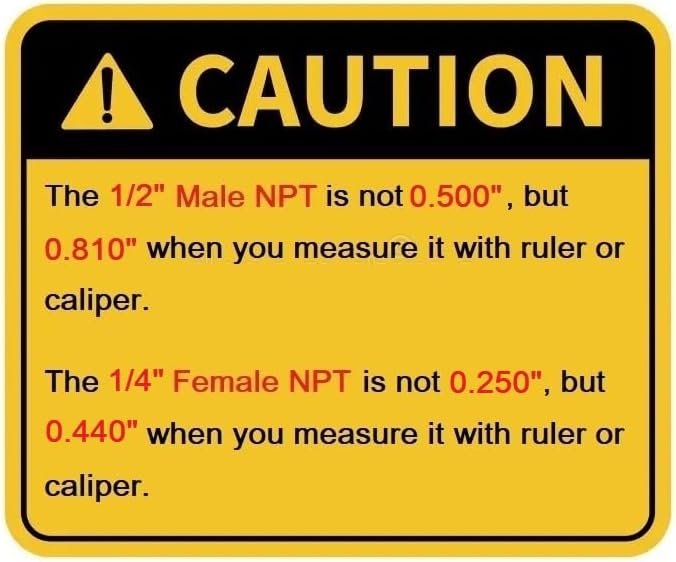 MAACFLOW brass 1/2" Male NPT to 1/4" Female NPT Adapter Reducer Hex Bushing (Thread OD 0.81" - ID 0.44") (Pack of 1)