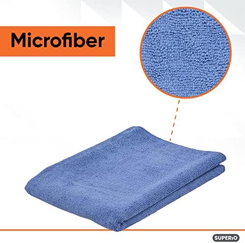 Superio Microfiber Squeegee Mopping Towel Extra Large Miracle Cloth 20 x 30 Streak Free Microfiber Floor Cloth-Rag for Cleaning House, Kitchen, Bathroom-Scratch Free- 2 Pack
