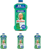 Mr. Clean All Purpose Cleaner, Floor Cleaner for Mopping Home, Bathroom, & Kitchen, Cleaning Liquid for Mop & Bucket, Cleaning Supplies, Multi-Surface Dilutable, Meadows & Rain, 41oz (Pack of 4)