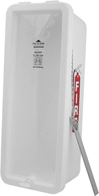 PRO&Family Fire Extinguisher Cabinet Fire Extinguisher Box Outdoor Fire Cabinet Mounted Fire Extinguisher Cabinet Fire Extinguisher Cover (1, White with Breaker Bar Attachment, 10 lb)