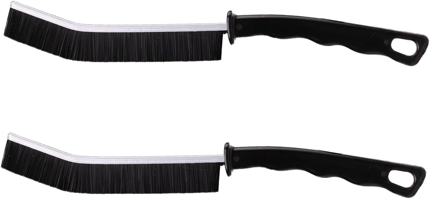 2 Pcs Crevice Cleaning Brush Hard Bristle Gap Brush Multifunctional for Bathroom Household Kitchen Tiles Window Crevice Cleaning Tool (Style 2)