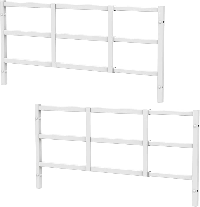 Fixed Window Safety Guard 14”x 38” *2 Pack Adjustable Width Prevents Accidental Falls, Non-Egress, Tamper Resistant Screws Included, White