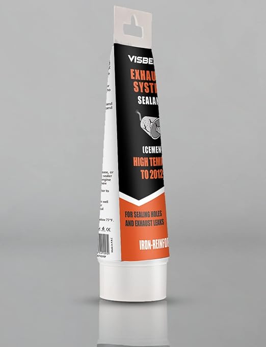 Auto Vehicle Exhaust System Sealant, Non-Slumping Professional Repair Crack Adhesive Super Glue Sealer for Car Mufflers, Tailpipes, Catalytic Converters (Tube, Gram, 75)