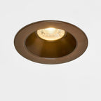 Maxxima 4 in. Ultra Thin Recessed Anti-Glare LED Downlight, Canless IC Rated, 1000 Lumens, 5 Color Temperature Selectable 2700K/3000K/3500K/4000K/5000K, Dimmable, Bronze Trim, 90 CRI, J-Box Included