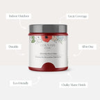 Country Chic All-in-One Chalk Paint for Furniture, Cabinets, Home Decor, Eco-Friendly, Matte Finish, Built-In Primer & Top Coat for Wood, Metal - Paint The Town (Red) - 4 oz (118 ml)