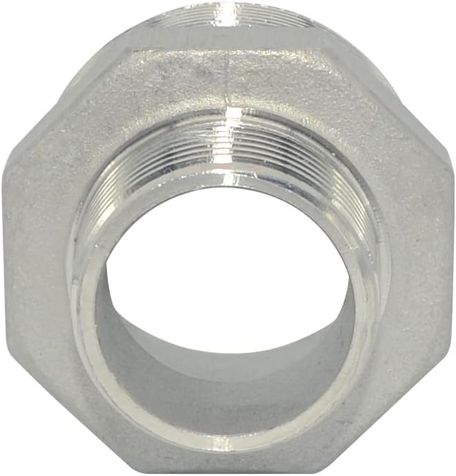 1-1/2" x 1" Male Threaded Reducing Nipple Fitting/Adapter,Stainless Steel SS304 NPT Pipe Hex Reducer