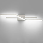 SOLFART Vanity Lights for Bathroom Dimmable Modern Brushed Nickel Bathroom Light Fixtures Over Mirror 32 Inch