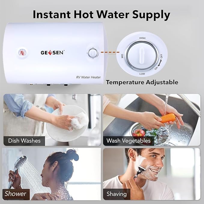 Electric Hot 50L Water Heater Storage,RV TR Endless Trailer Indoor Waterproof Shower Water Heater Compact Point-of-Use,Bathroom Shower (50L) plug in 120v