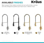 KRAUS Britt 2nd Gen Commercial Style Pull-Down Single Handle Kitchen Faucet in Spot Free Stainless Steel, KPF-1691SFS