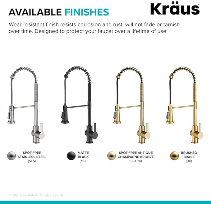 KRAUS Britt 2nd Gen Commercial Style Pull-Down Single Handle Kitchen Faucet in Spot Free Stainless Steel, KPF-1691SFS