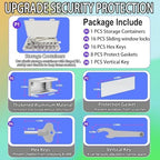 [16 Sets] Sliding Window Lock with Key Aluminum Alloy Adjustable Security Lock (Silver) Single Hole Quick Installation Anti-Theft and Anti-Theft Suitable for Vertical/Horizontal Windows