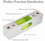 High precision aluminum alloy metal adjustable level bubble small square bar luminous magnetic length 66 hole pitch 56MM