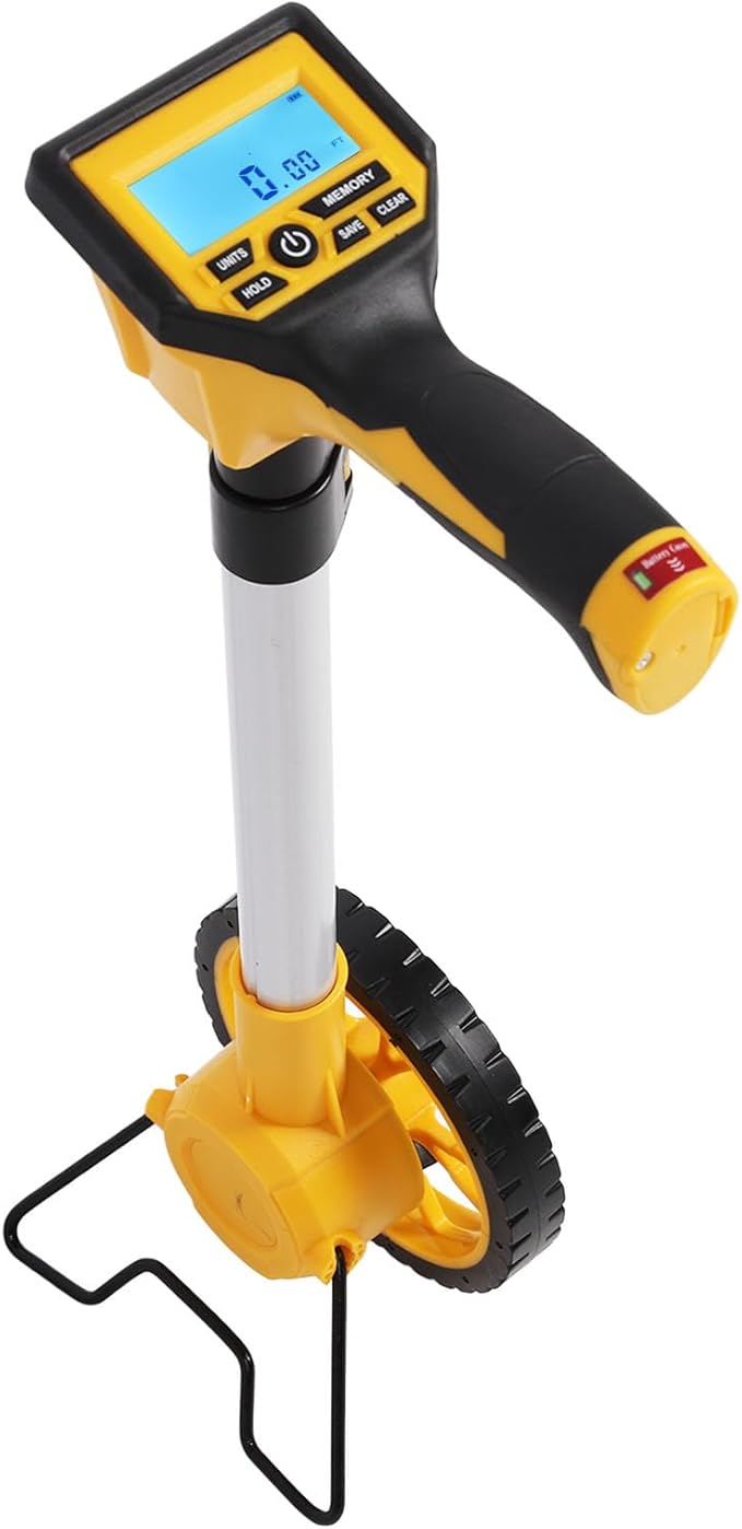 Garosa Measuring Wheel Digital Display with FT, IN, M, CM Measuring Units Switching Telescopic Rolling Measure Wheel with Backlit Display One Key to Reset