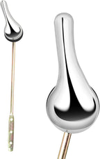 Toilet Handle Replacement Kit, Toilet Flush Handle with Stainless Steel Flapper Chains, Universal Toilet Lever for Most Front Mount Toilets, Chrome Finish Toilet Flush Lever