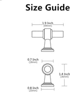 Alzassbg 10 Pack Matt Black Cabinet Knobs, 1.9 Inch(49mm) Cabinet Handles Kitchen Hardware Straight Bar for Cabinets and Drawer AL3505MB