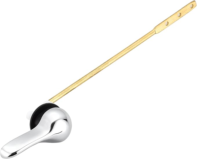 Toilet Handle Lever Flush Replacement Universal Toilet Handle Lever for American Standard/Mansfield Toilet, Front Mount Zinc Alloy Toilet Flush Handle with H2 Brass Arm